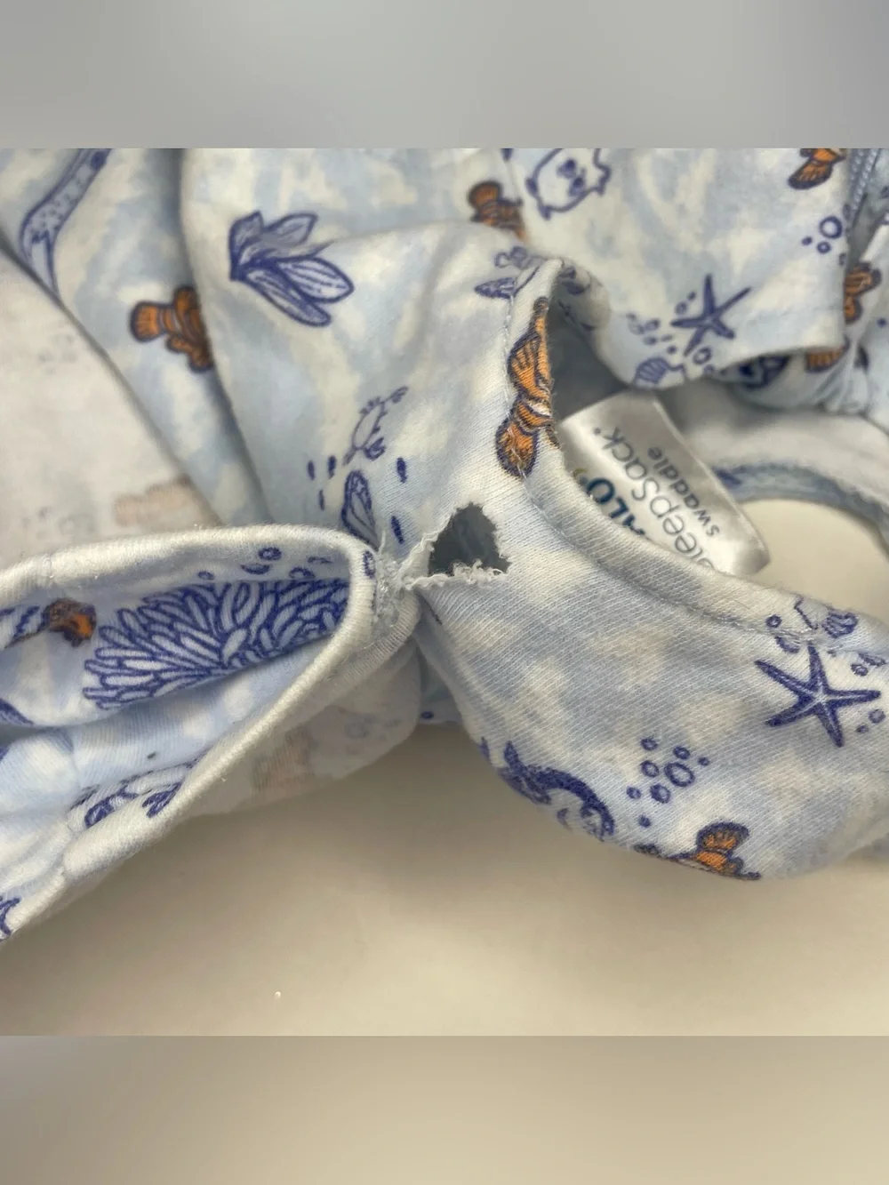 Disney Baby Finding Nemo Halo SleepSack Swaddle Baby Infant 100% Cotton Blanket